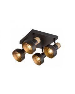 Rabalux Spot rasveta Saskia E14 4x MAX 15W crna (73058) - RAS003236A00000