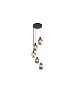 Rabalux Visilica Florian E27 5x MAX 40W mat crno (72272) - RAS002716A00000