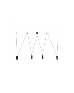 Rabalux Visilica Senobia GU10 4X MAX 5W crna (73038) - RAS002544A00000