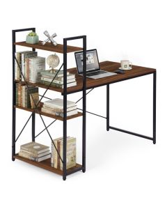 MODERNHOME Radni sto 120x60 cm sa policama dark