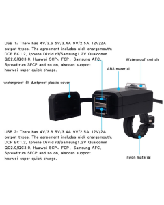 RAM Mount vodootporni 2xUSB punjač 12V za motor - 052936