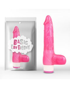 Realisticni vibrator sa testisima Luv Pleaser Pink - CN-131897136