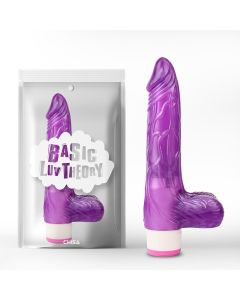 Realisticni vibrator sa testisima Luv Pleaser Purple - CN-131897131