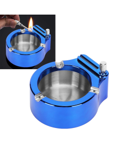 Retro Metalna pepeljara upaljac plava - 213588