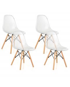 BOLZZ Rimini set 4 stolice transparent - BOLRIMCHATRANS
