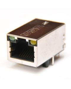 OEM Utičnica RJ45 10/100 w/LED w/Shield TU TH w/o EMI - RJ45-006