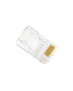 EXESHOP Konektor RJ45 sa pozlaćenim pinovima (3 zuba) UTP cat.6 - 100 kom. - RJ45-011