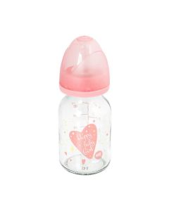 ELFI Flašica staklena SWEET BABY, 120 ml - RK76-roze