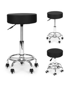 MODERNHOME Rotirajuća stolica, kozmetička i medicinska, podesiva, crna -