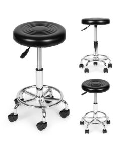 MODERNHOME Rotirajuća stolica, kozmetička i medicinska, podesiva, crna -