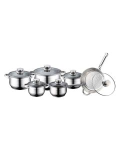 ROYALTY Set šerpi sa poklopcem 12/1 inox RL1231-12