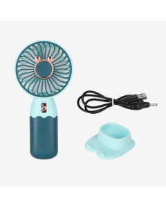 Ventilator ručni, lako prenosivi, plavi, USB punjenje
