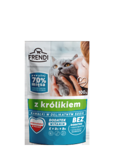 FRENDI Vlažna hrana za mačke Zečetina 100g - 3012774
