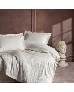 DEKOR DOM Posteljina CB ELEGANT STRIPE SATEN - EKRU