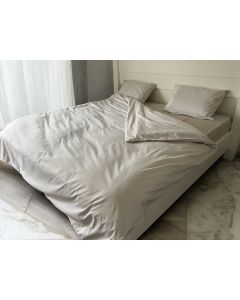 VIKTORIJA Posteljina Saten GLAT Siva boja 200x220cm - VLK000467-satensiva