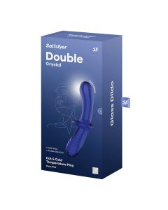 SATISFYER Double Crystal Glass Dildo Blue - 4045931