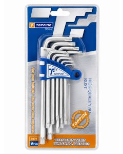 TOPFINE Set kratkih Torx ključeva 8 kom. T9–T40
