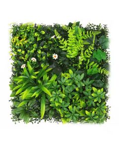 PVC Veštačka Živa Ograda 50 × 50 cm – Dekorativni Zeleni Panel