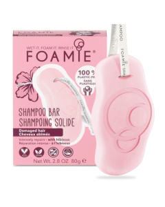 Foamie čvrsti šampon za oštećenu kosu - hibiskus