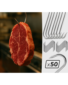 Mesarske kuke od nerđajućeg čelika – 50 komada