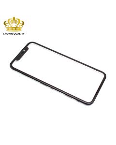 Staklo touch screen-a za iPhone 11 + frame + OCA stiker (Crown Quality) black