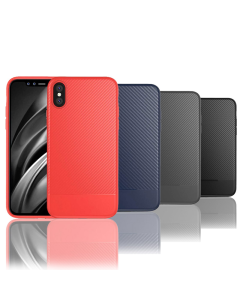 Maska za iPhone XS Semicarbon crvena - 028081