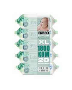 ERBEO Vlažne maramice Sensitive XL, 90 komada, 20 Pakovanja - M20-EBWPST902406