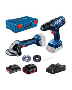 BOSCH Set akumulatorskog alata, GWS-180 Li + GSB 180-LI 18V, 1 x 4,0 Ah, 1 x 2,0 Ah + XL L-Boxx - 0615990M36
