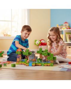 ECO TOYS Set magnetnih kocki za decu – 142 dela, kocke i dinosaurisi