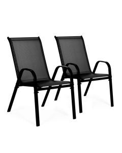 MULTIGARDEN Set od 2 baštenske stolice black