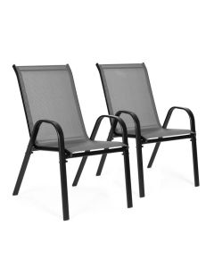 MULTIGARDEN Set od 2 baštenske stolice dark grey