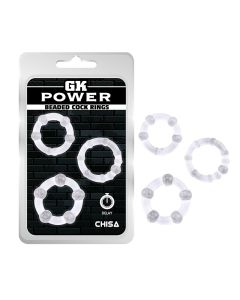 Set od 3 prstena Beaded Cock Rings - CN-330300012