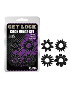 Set od 4 prstena za penis Get Lock - CN-330358238