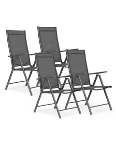 MULTIGARDEN Set sklopivih baštenskih stolica 4/1, siva - WR1652-4 GRAY