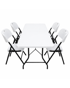 ePRO sklopivi baštenski SET sto 152cm + 4 stolice, metal-plastika