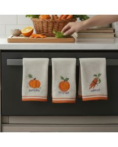 Set 6 kuhinjskih krpa Wafle, orange