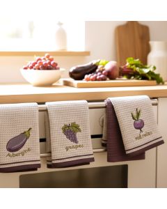 Set 6 kuhinjskih krpa Wafle, purple
