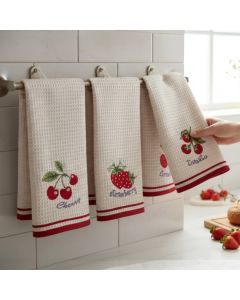 Set 6 kuhinjskih krpa Wafle, red