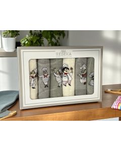 VIKTORIJA Set 6 kuhinjskih krpa 40x60cm Set E - VLK000114-setE