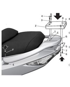 SHAD Nosač kymco xciting 500 r/abs