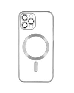Futrola silikonska sa MagSafe za Iphone 12 PRO MAX, srebrna - 1810050