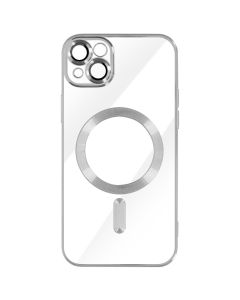 Silikonska futrola MagSafe za iPhone 15, srebrna - 1810004