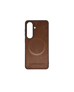 Silikonska futrola OLGE Magnetic New Feeling za Samsung A17, braon