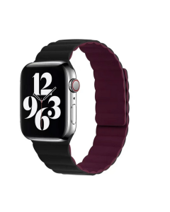 Silikonska narukvica za Apple Watch sa magnetom crno bordo 42/ 44/ 45/ 49 mm - 053184