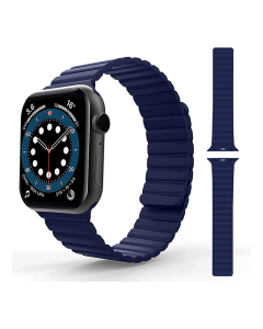 Silikonska narukvica za Apple Watch sa magnetom plava 42/ 44/ 45/ 49 mm - 053181