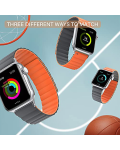 Silikonska narukvica za Apple Watch sa magnetom sivo narandžasto 38/ 40/ 41 mm - 053177