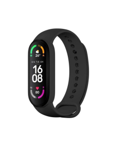 Silikonska narukvica za pametni sat Xiaomi Mi Band M5/ M6 crna - 610498