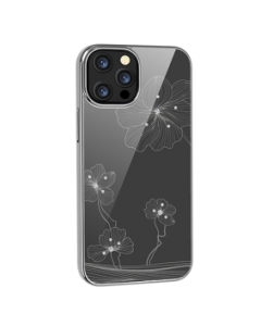 DEVIA Futrola Hard Case Crystal Flora za Iphone 13 pro, srebrna - 18978-1