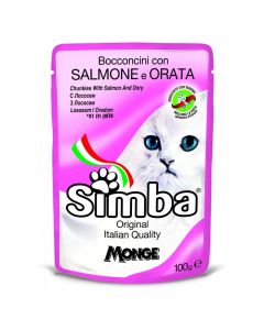 SIMBA Sos za mačke losos i orada 100g - 8009470009379