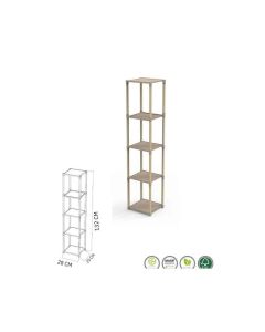 LEMON PLANET Drvena polica na 5 nivoa Fixwood